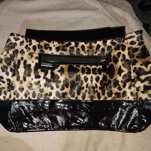 Black and leopard print bag shell- Miche